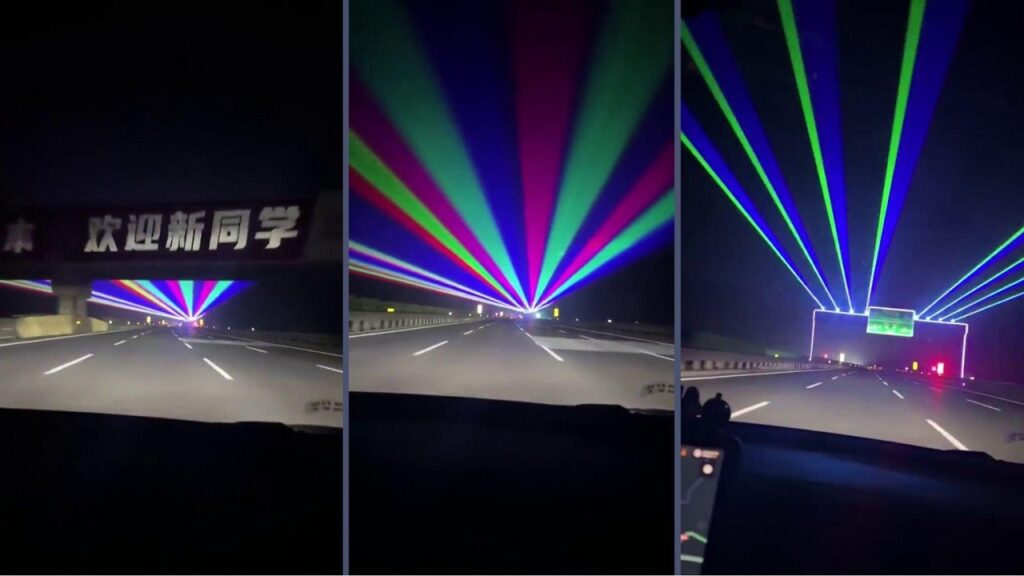 Luci colorate in autostrada per combattere la stanchezza alla guida [VIDEO]