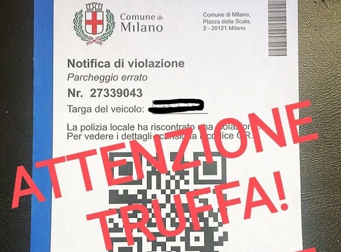 Milano, false multe sui parabrezza delle auto in sosta. La Polizia locale: ‘Non pagatele, è una truffa’