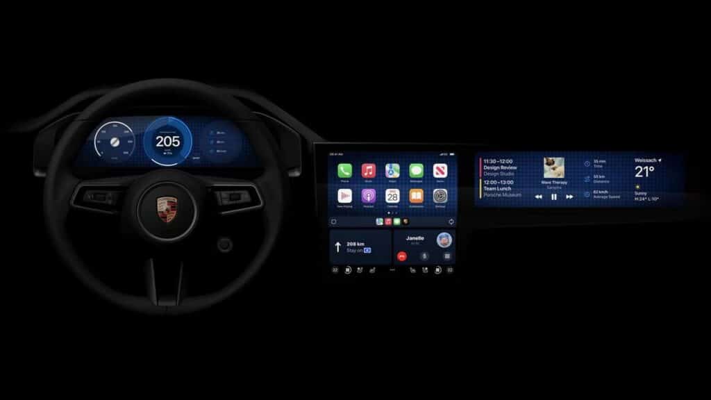 Apple CarPlay: la nuova versione presentata in anteprima su Porsche e Aston Martin
