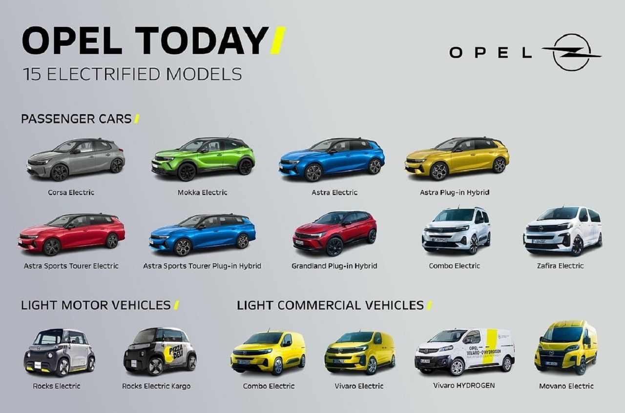 Opel: 15 modelli elettrificati già nella gamma