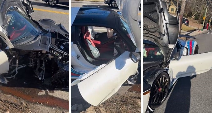 Una rara Porsche 918 Spyder Martini Racing distrutta in un incidente [VIDEO]