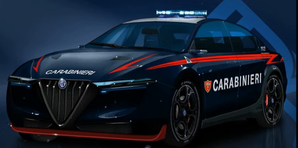 Alfa Romeo Giulia Quadrifoglio Carabinieri 2026: ecco quale sarà il suo design [VIDEO RENDER]