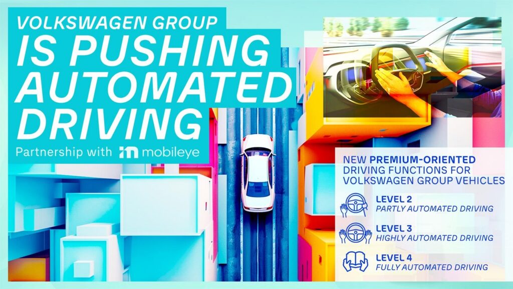 Gruppo Volkswagen: ampliata la partnership con Mobileye sulla guida automatizzata