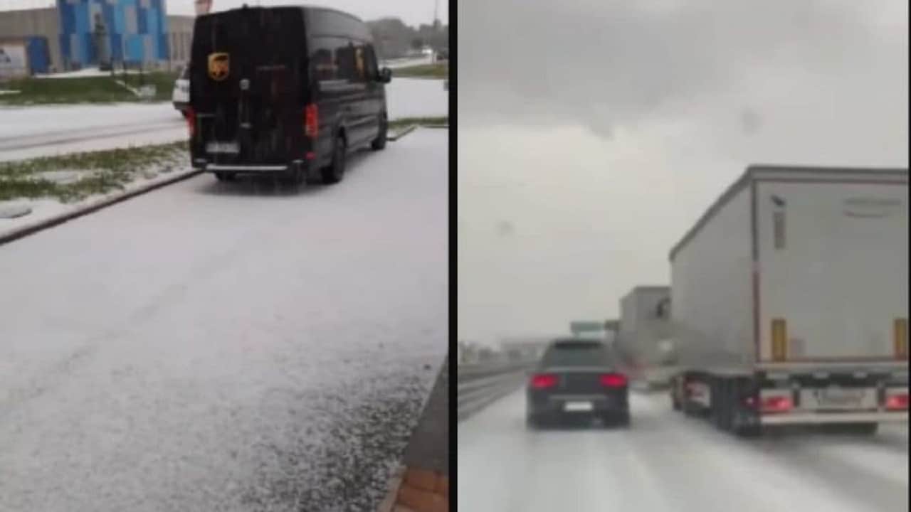 Autostrada A4: forti rallentamenti e disagi per una forte grandinata