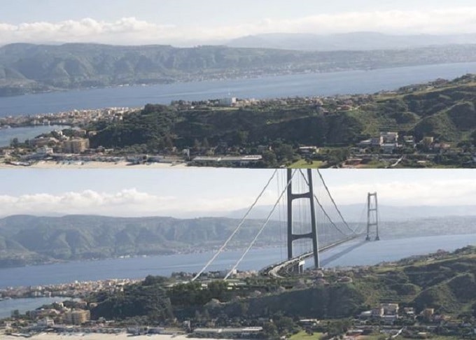 Ponte sullo Stretto di Messina: prima e dopo la costruzione, ecco come cambierà l’area [VIDEO RENDER]