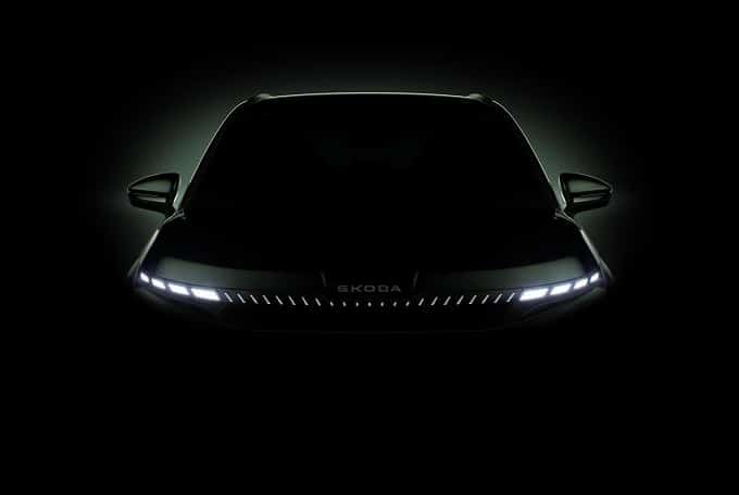 Skoda Elroq: primo sguardo al look del nuovo SUV compatto elettrico [TEASER]