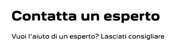 Contatta un esperto