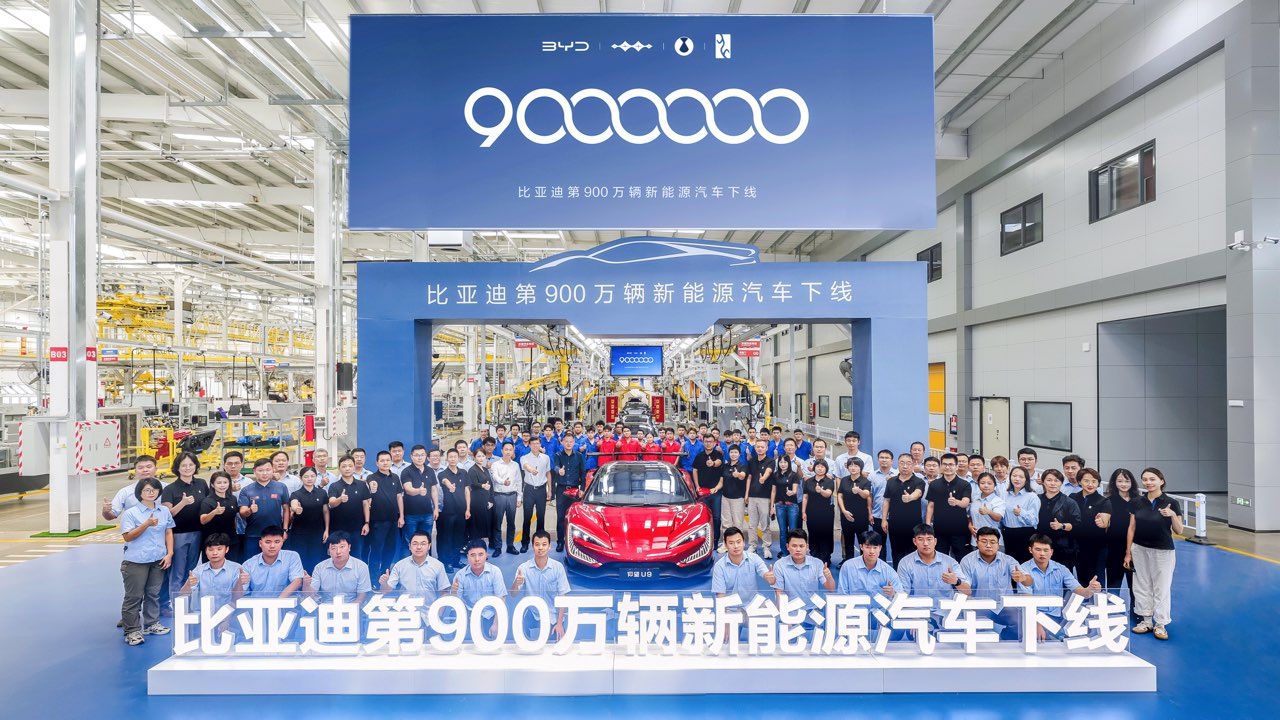 BYD ha prodotto 9 milioni di veicoli a nuova energia