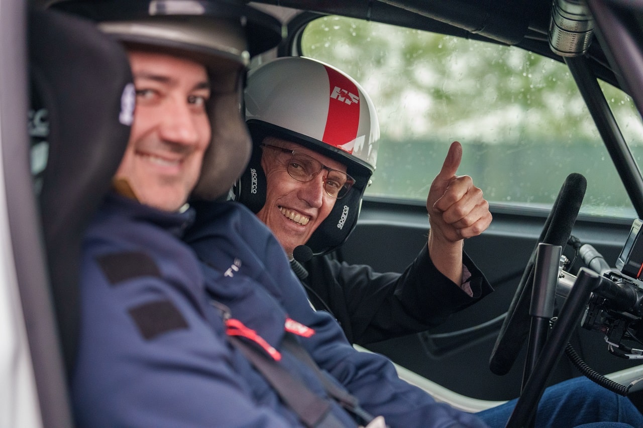 Carlos Tavares ha testato la nuova Lancia Ypsilon Rally4 HF a Balocco