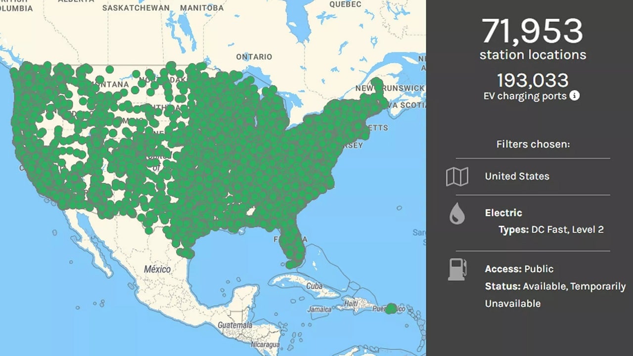 Auto elettriche: negli USA postazioni di ricarica raddoppiate in meno di 4 anni