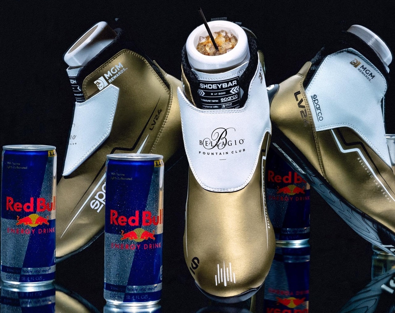 Sparco e MGM Resorts celebrano il ritorno di Shoey Bar a Bellagio durante il Gran Premio di F1 a Las Vegas