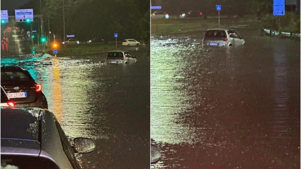 Maltempo a Roma: strade allagate e treni in forte ritardo