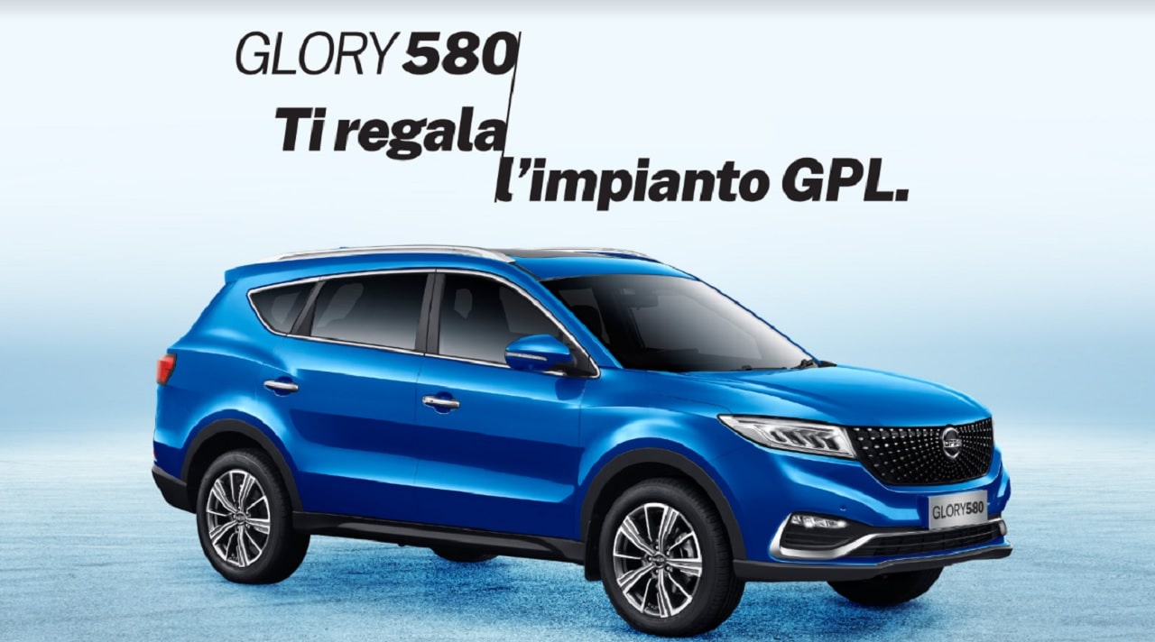 China Car Company presenta nuova campagna promozionale per Glory 580 con GPL