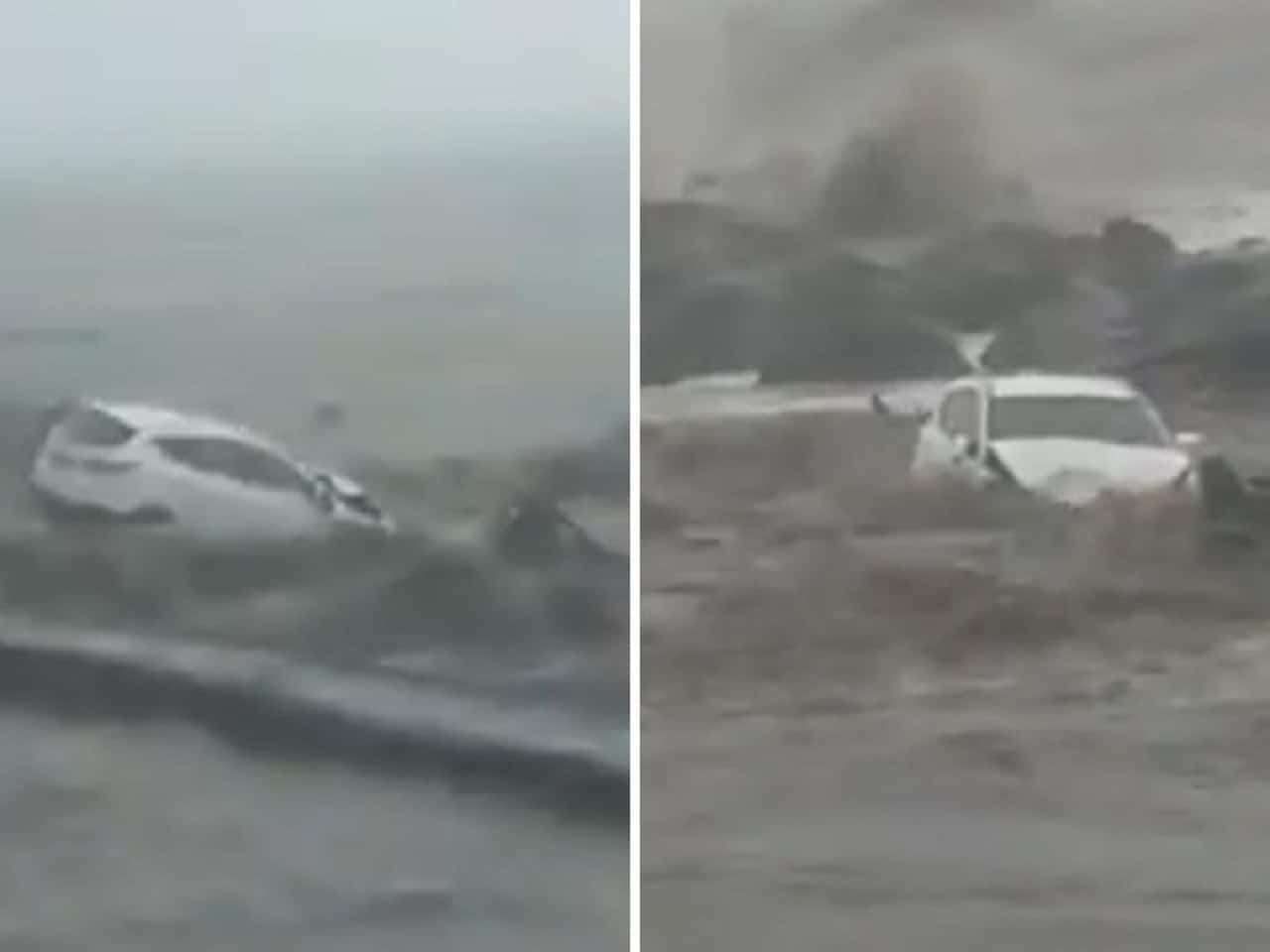 Bomba d’acqua in Sicilia: auto in mare a Riposto [VIDEO]