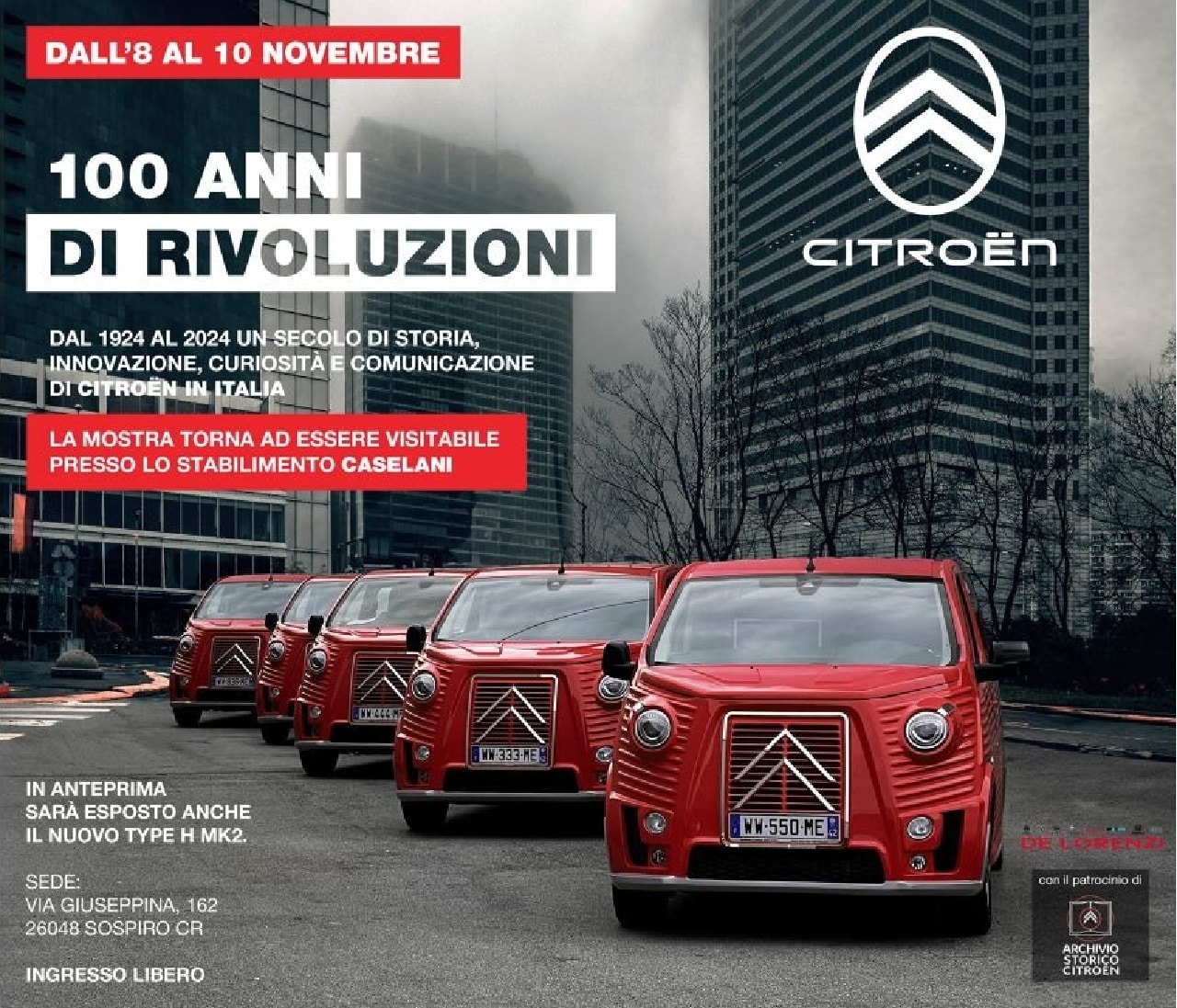 Citroën protagonista in Italia dell’eccezionale mostra “100 anni di rivoluzioni”