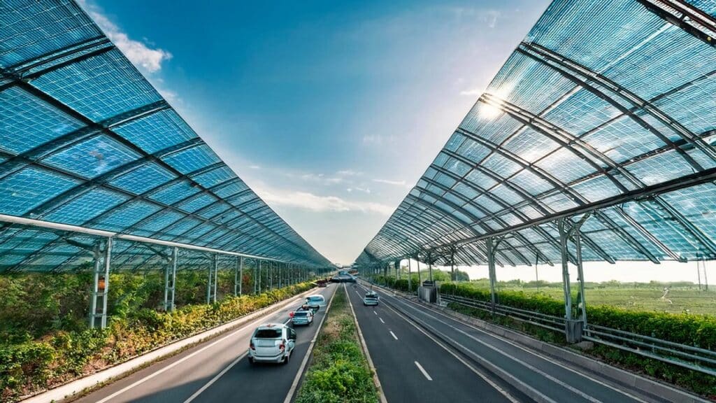 Fotovoltaico sulle Autostrade: le emissioni di CO2 si ridurrebbero del 28% secondo uno studio
