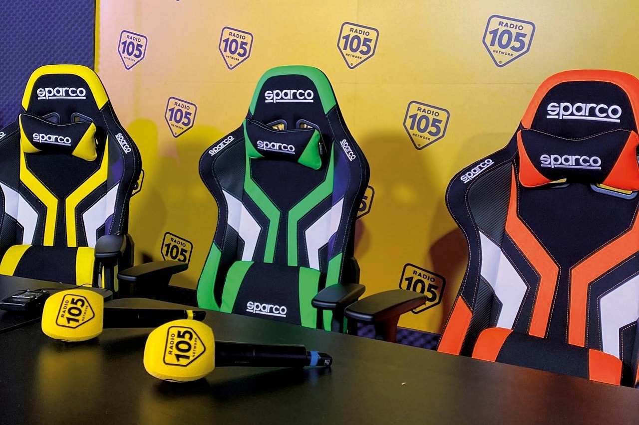 Sparco torna negli studi di Radio 105 in occasione della Milan Games Week