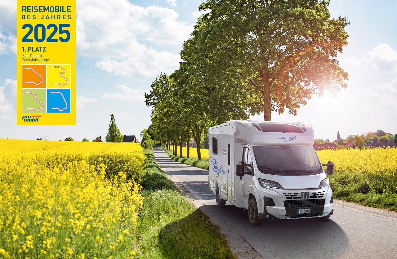 Fiat Ducato è stato nominato “Miglior veicolo base per camper” da Promobil per il 17° anno consecutivo