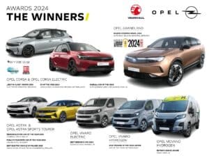 I modelli Opel si sono aggiudicati numerosi premi nel 2024