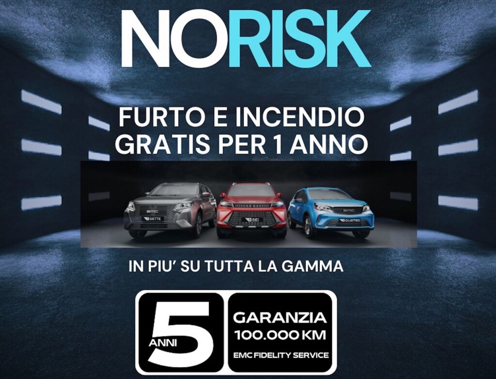 EMC annuncia Norisk: copertura gratis per furto e incendio per un anno su tutta la gamma