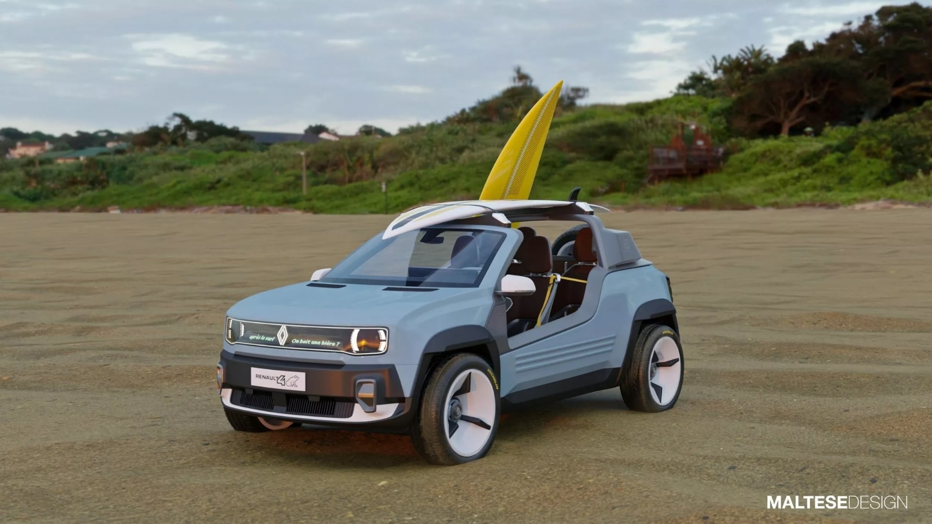 La Renault 4 elettrica: il nuovo concept di Marco Maltese ispirato alla R4 JP4