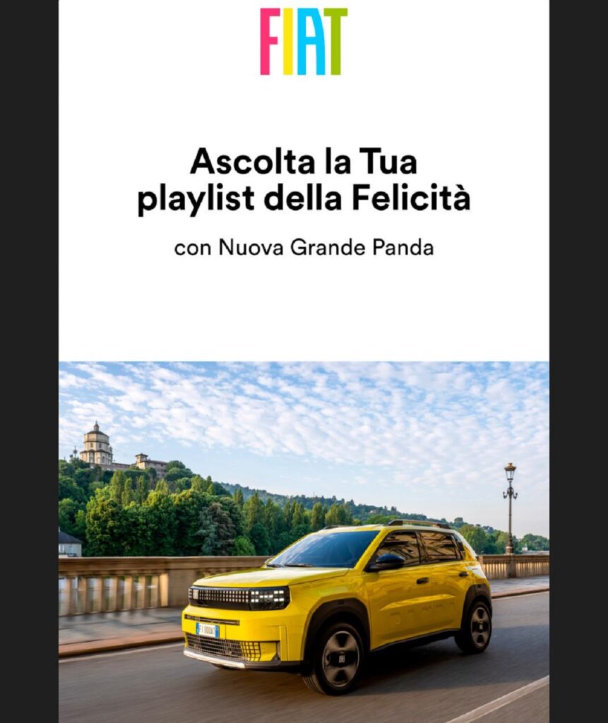 Fiat Grande Panda: ecco la Playlist della Felicità in collaborazione con Spotify