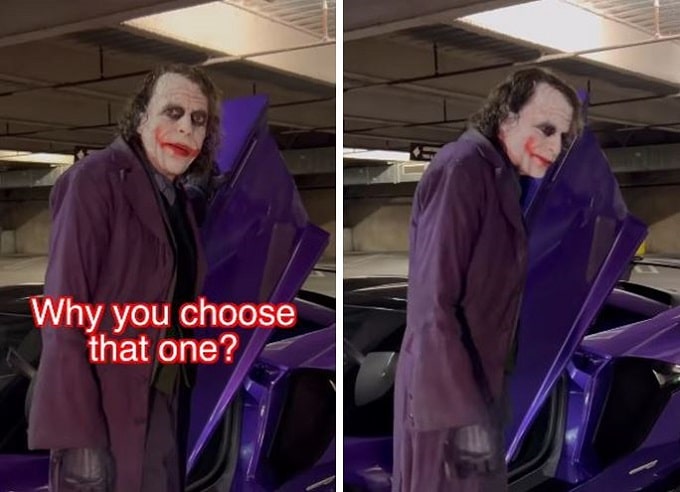L’auto perfetta per Joker? Una feroce Lamborghini Aventador SVJ viola [VIDEO]