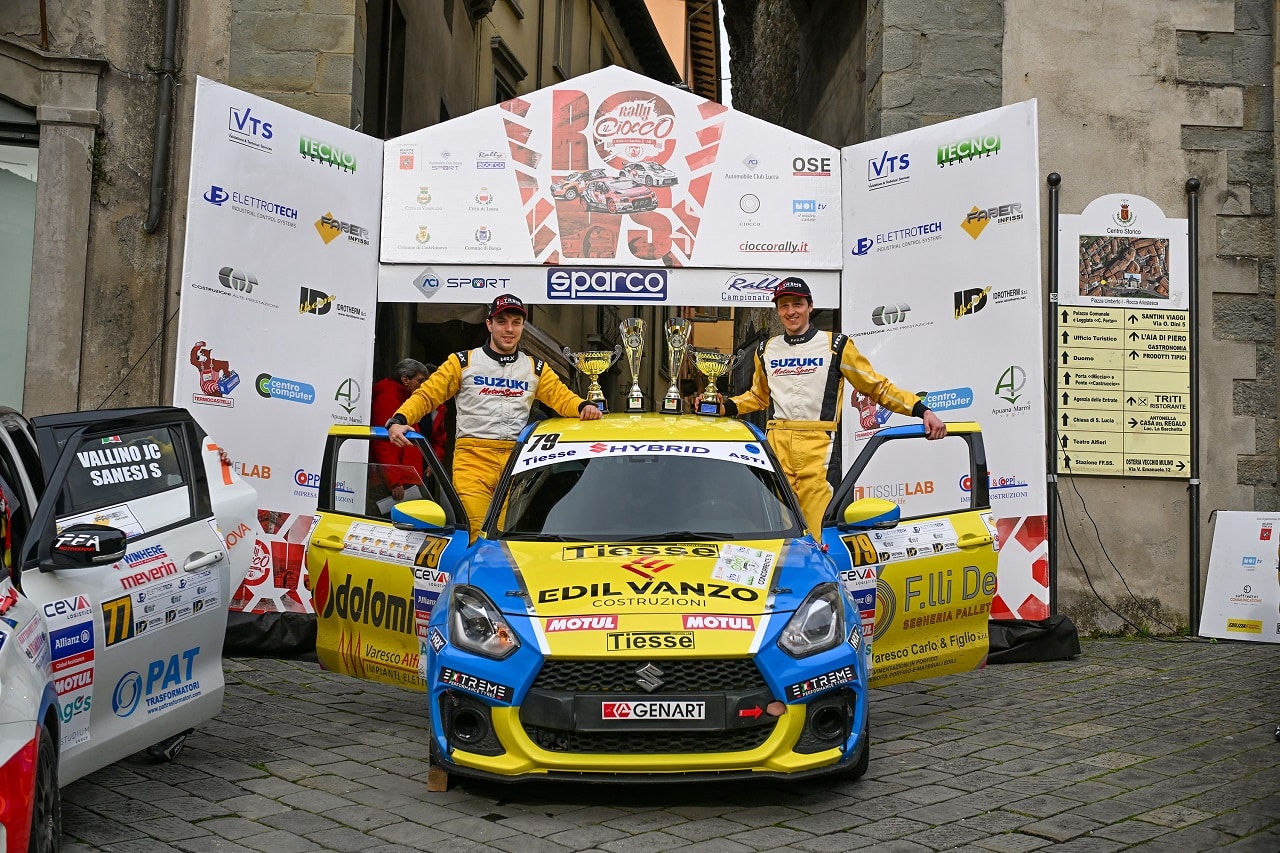 Suzuki Rally Cup 2025: Varesco-Bottega trionfano nella prima tappa