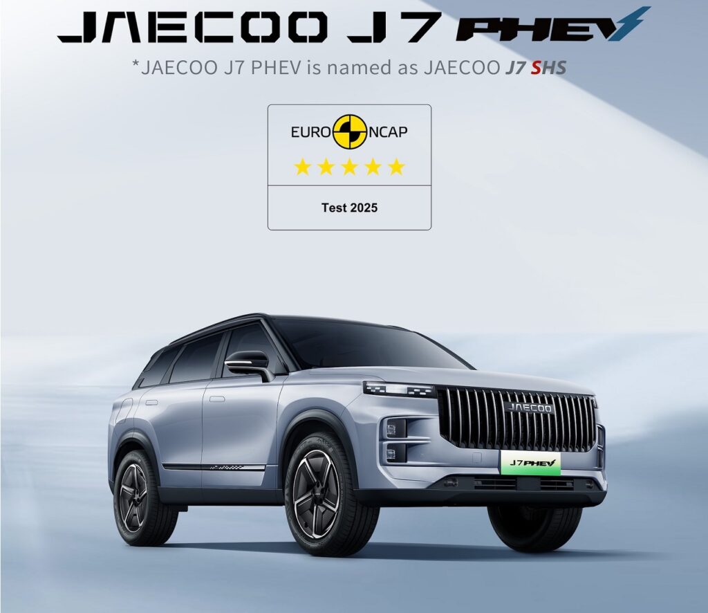 Jaecoo 7 Super Hybrid ha ottenuto 5 stelle nei crash test Euro NCAP [VIDEO]