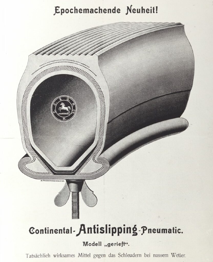Continental festeggia i 120 anni del primo pneumatico per auto con battistrada al mondo