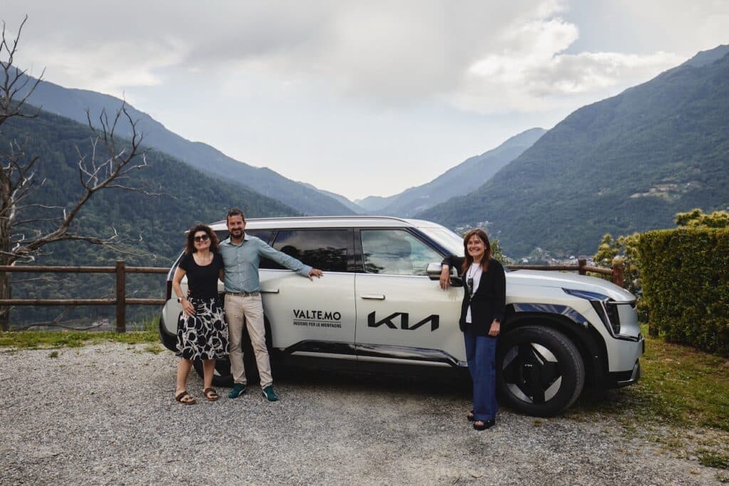 Kia: una EV9 per lo sviluppo dei progetti montani con Val.Te.Mo