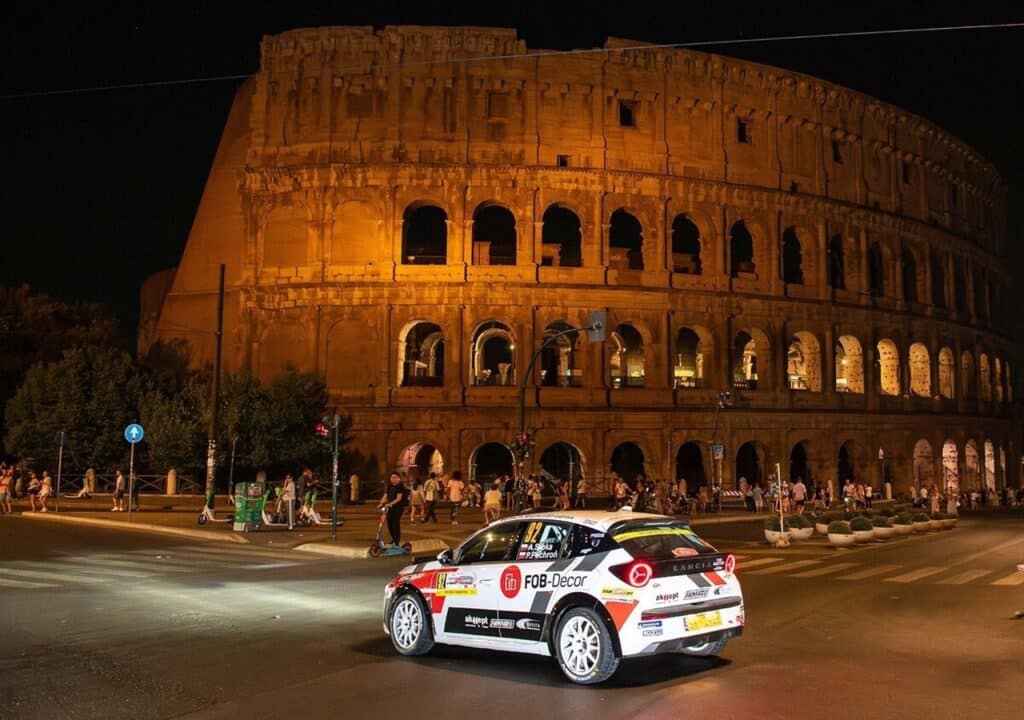 Lancia Ypsilon Rally4 HF: spettacolo e colpi di scena al Rally di Roma Capitale