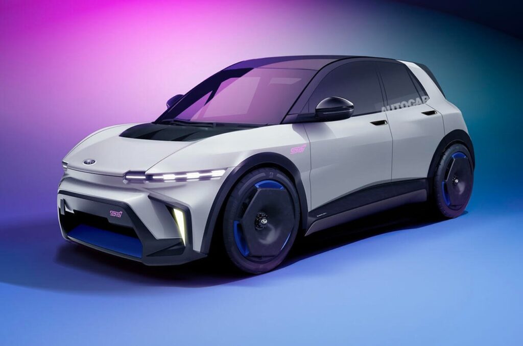 Subaru pensa a una piccola auto elettrica per rivaleggiare con la Renault 5 [RENDER]