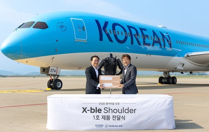 Robot indossabile Hyundai X-ble Shoulder: consegnato a Korean Air, sul mercato globale dal 2026