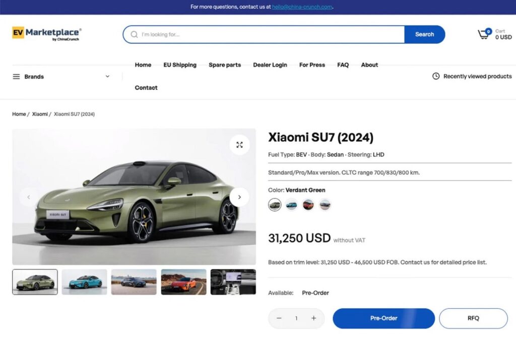 Auto cinesi a prezzi stracciati in Europa con un clic? Tutto quello che c’è da sapere su EV Marketplace