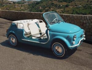 FIAT 500 Spiaggina elettrica by Garage Italia arriva a Taormina: partnership con VRetreats [FOTO]