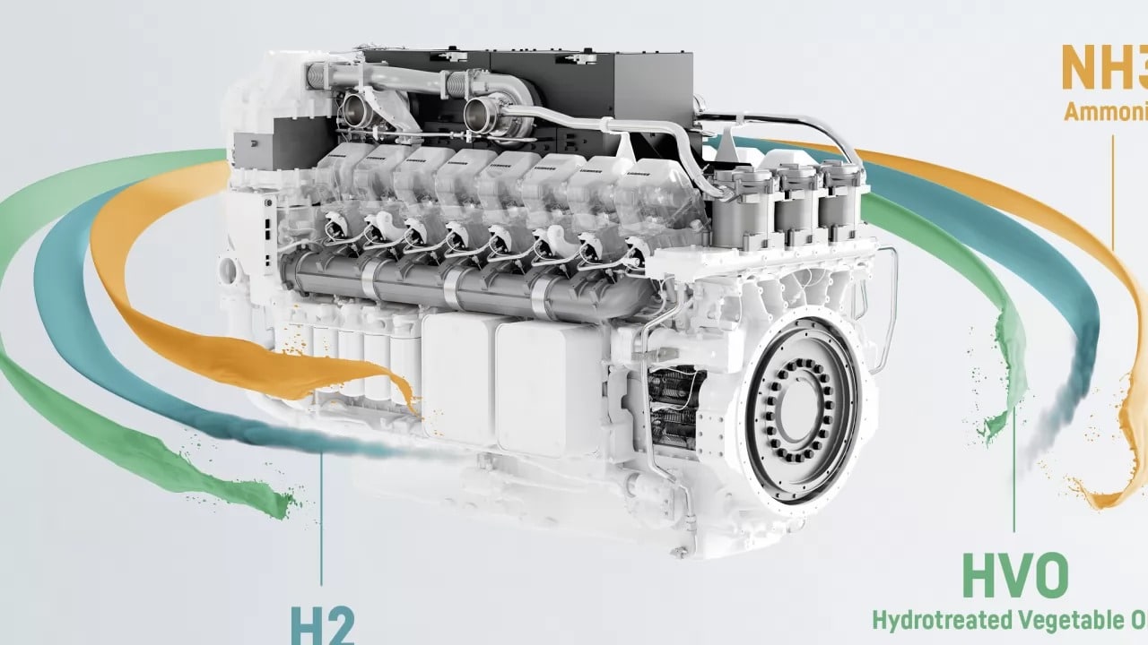 Liebherr presenta un motore a combustione che funziona senza benzina o diesel
