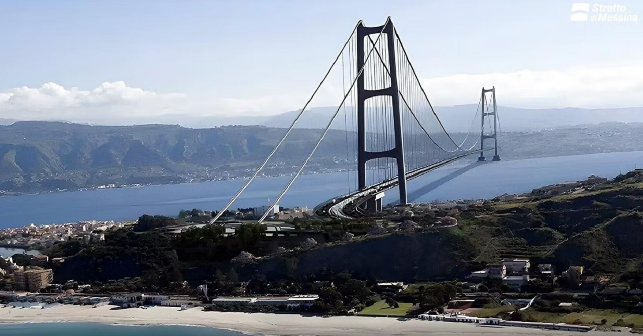 Ponte sullo Stretto: sarà lungo oltre 3 km, largo 60 metri e a doppio binario