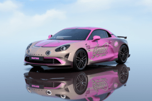 Alpine A110 GTS x Gentle Mates: speciale versione rosa ispirata al videogame Rocket League [FOTO]