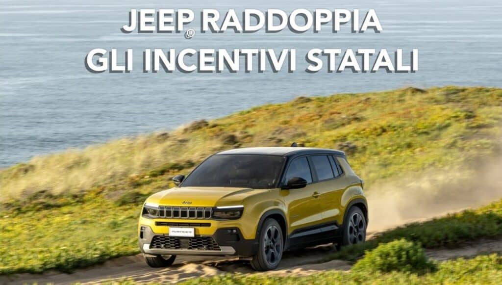 Jeep ha deciso di raddoppiare gli incentivi statali fino al 26 settembre