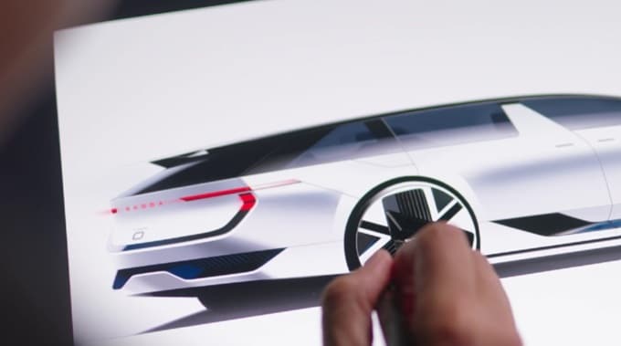Skoda Vision O: i primi bozzetti mostrano il look della futura wagon [TEASER e LIVE STREAMING]