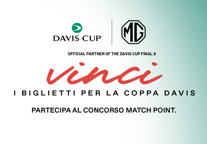 MG lancia il concorso Match Point: in palio i biglietti per le Final 8 Coppa Davis 2025