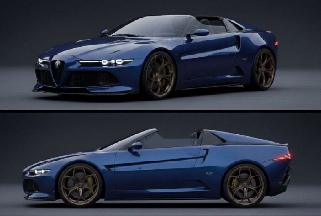 Nuova Alfa Romeo RZ: design audace e heritage del Biscione per l’ipotetica futura versione [RENDER]