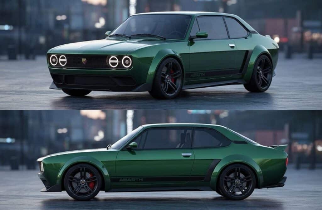 Fiat 128 Coupé 2.0: linee aggressive e stile Abarth nel nuovo concept digitale [RENDER]