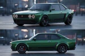 Fiat 128 Coupé 2.0: linee aggressive e stile Abarth nel nuovo concept digitale [RENDER]