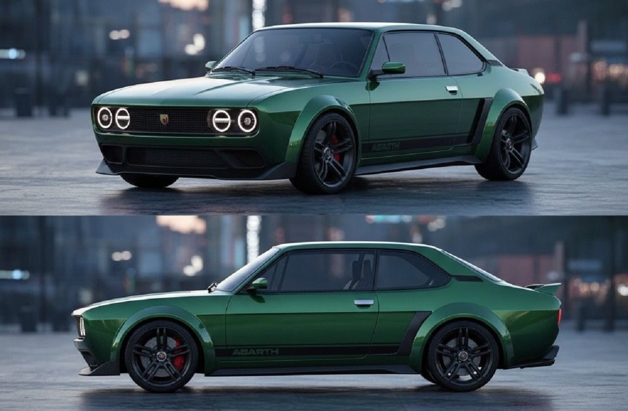 Fiat 128 Coupé 2.0: linee aggressive e stile Abarth nel nuovo concept digitale [RENDER]