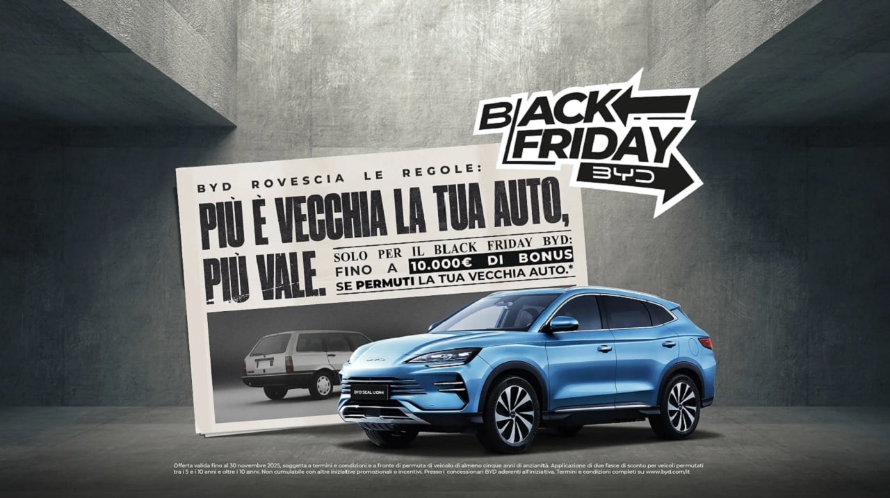 BYD presenta “Back Friday”: l’iniziativa che premia chi cambia auto e sceglie l’elettrico