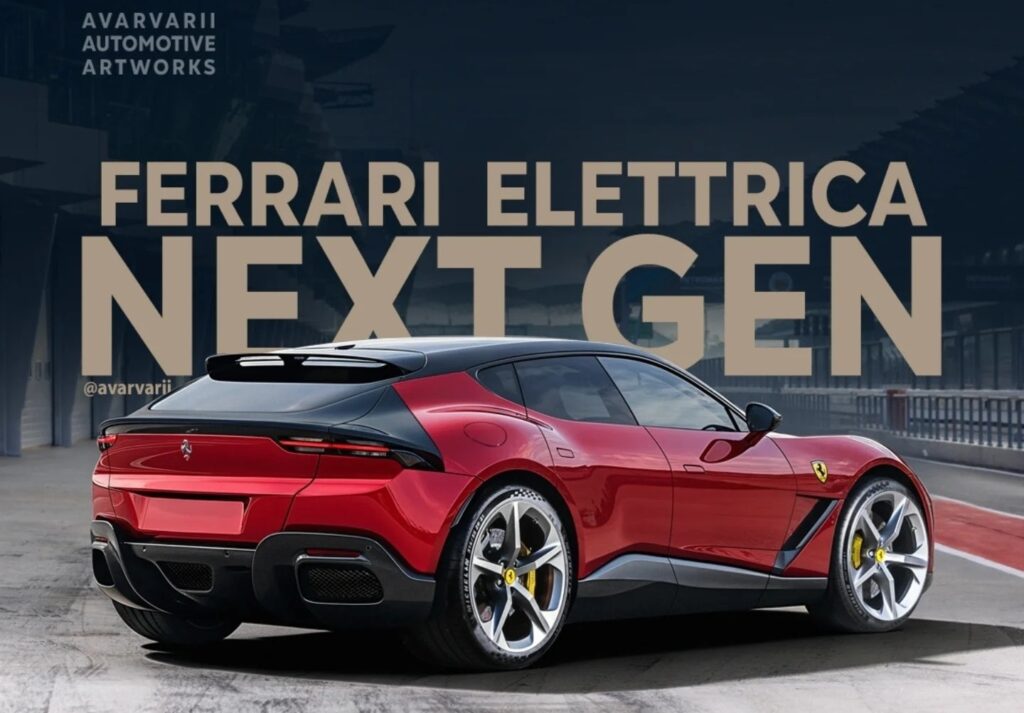 Ferrari elettrica: ecco l’ultima ipotesi di design sul futuro modello in arrivo nel 2026 [RENDER]