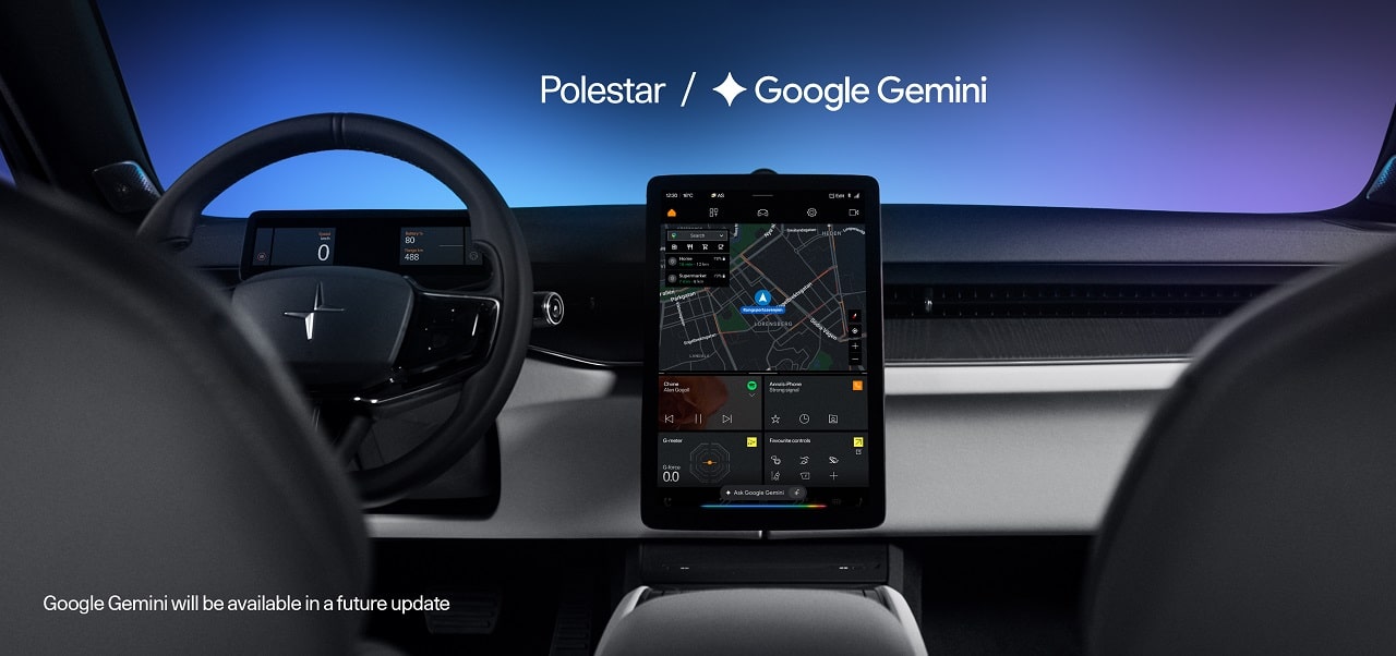 Polestar introduce Google Gemini: l’IA di nuova generazione arriva a bordo dei suoi modelli