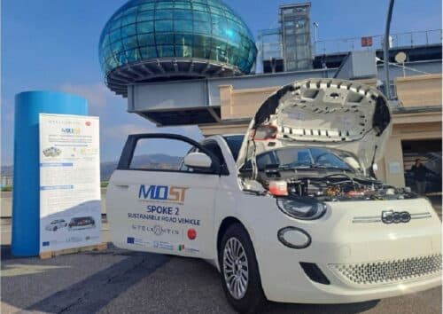 Stellantis-CRF con Fiat 500e protagonista al “Towards the Sustainable Vehicle Era”